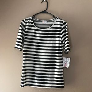 Black & white striped LuLaRoe small Gigi